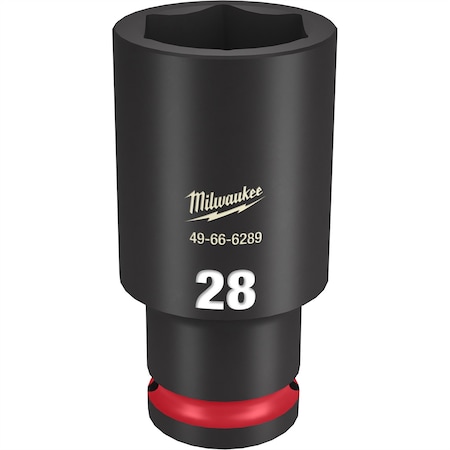 Milwaukee Tool SHOCKWAVE Impact Duty? 1/2"Drive 28MM Deep 6 Point Socket 49-66-6289
